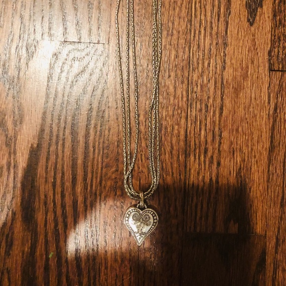 Brighton three layer silver heart charm necklace - Picture 3 of 6